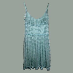 …Lost Ethel Sage Green Lace Dress